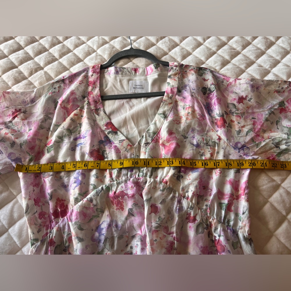 Floral Pink Maxi Dress XL NWOT by Things Between - Picture 9 of 15